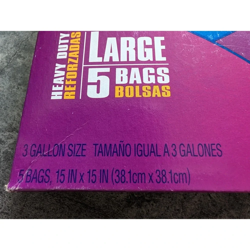 Ziploc Big Bags Large 3 Gallon Storage Double Zipper Heavy Duty 5  Discontinued